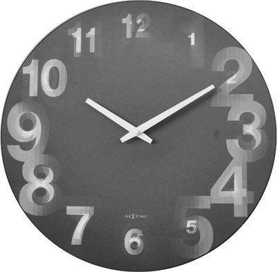 18% OFF on Nextime 3D Analog 39.116 cm Dia Wall Clock Grey