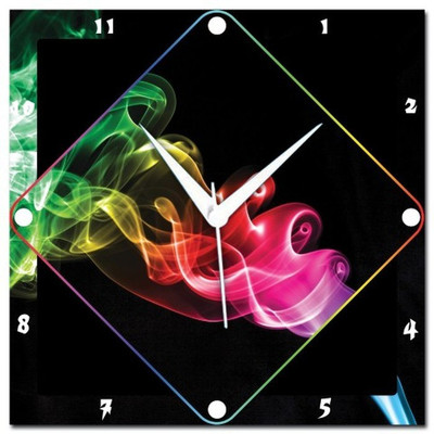 70% OFF on WebPlaza Rainbow Smoke Analog Wall Clock Multicolor