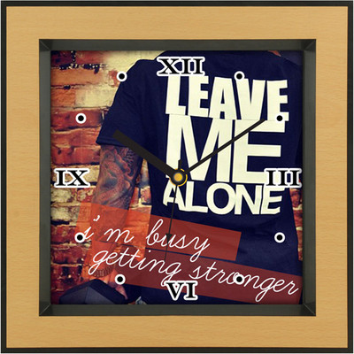 31% OFF on Shopping Monster Designer Quote Analog Wall Clock Brown