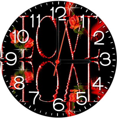 28% OFF on Ellicon 392 Love Pattern Analog Wall Clock White