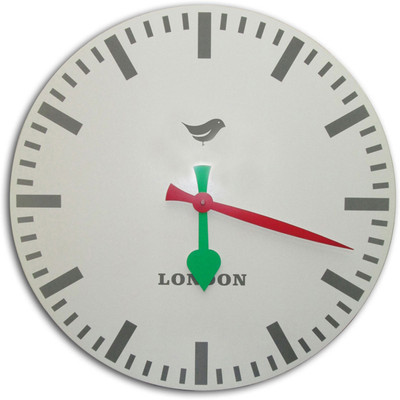 Kairos Modern Station London Analog Wall Clock White Kairos Modern Station London Analog Wall Clock White