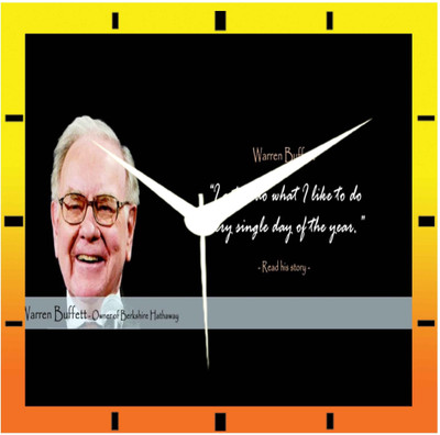 50% OFF on Moneysaver Warren Buffett Quotes Analog Wall Clock Multicolour