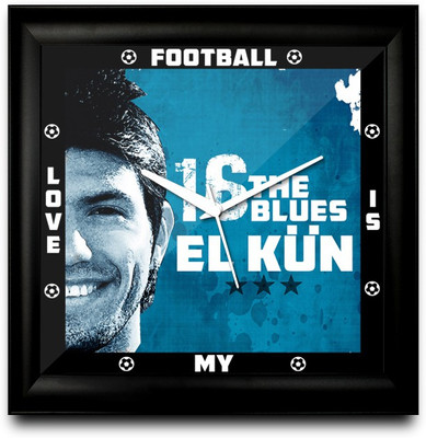 50% OFF on ShopMantra Sergio Aguero Footballer Square Analog Wall Clock Black