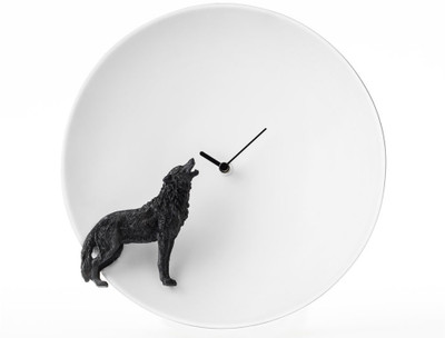 Haoshi Night Glow Wolf Moon Analog 25.4 cm Dia Wall Clock Black Haoshi Night Glow Wolf Moon Analog 25.4 cm Dia Wall Clock Black