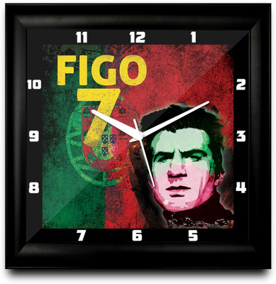 73% OFF on ShopMantra LuíS Figo Portugal Football Square Analog Wall Clock Black