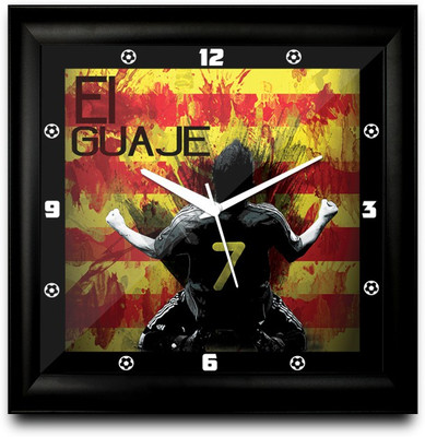 73% OFF on ShopMantra David Villa Spain Football Square Analog Wall Clock Black