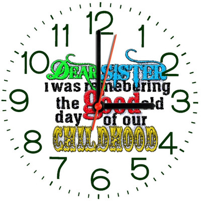 28% OFF on Ellicon 272 Dear Sister Analog Wall Clock White