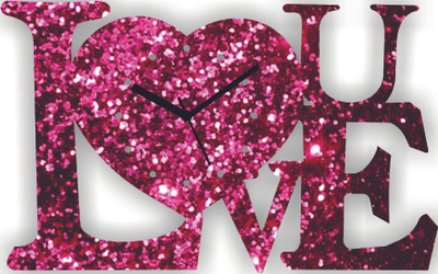 55% OFF on Zeeshaan Love with Heart Analog Wall Clock Pink 55% OFF on Zeeshaan Love with Heart Analog Wall Clock Pink