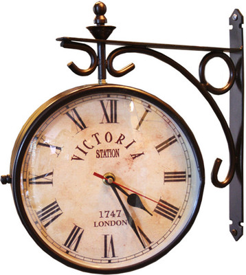E-Studio Victoria Analog Wall Clock Brown E-Studio Victoria Analog Wall Clock Brown