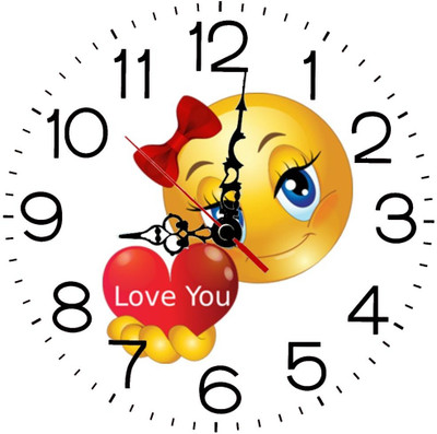 28% OFF on Ellicon 200 Preety Girl Love You Analog Wall Clock White