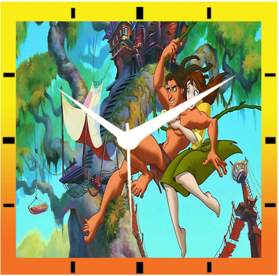 50% OFF on Moneysaver Mogli Analog Wall Clock Multicolour