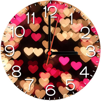 28% OFF on Ellicon 390 Colorful Heart Pattern Analog Wall Clock White 28% OFF on Ellicon 390 Colorful Heart Pattern Analog Wall Clock White