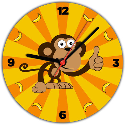 40% OFF on Lovely Collection Monkey And Bananas Analog Wall Clock Multicolor 40% OFF on Lovely Collection Monkey And Bananas Analog Wall Clock Multicolor