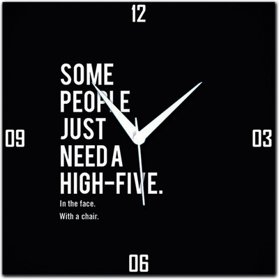 72% OFF on Amore Some People Analog Wall Clock Black