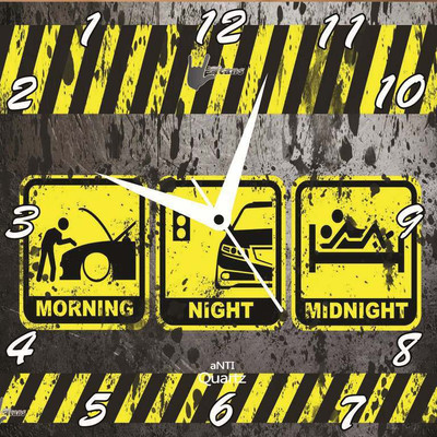 55% OFF on Lycans aNTI 0103 Analog Wall Clock Black