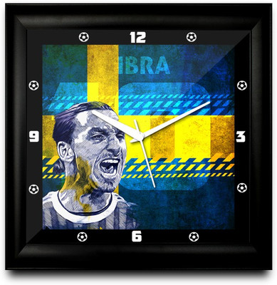 73% OFF on ShopMantra Zlatan Ibra Sweden Football Square Analog Wall Clock Black
