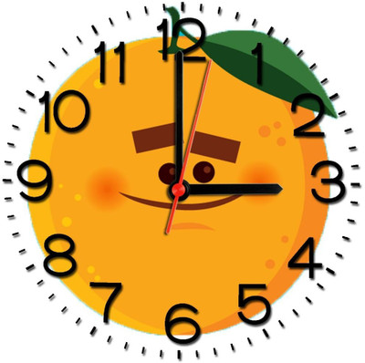 28% OFF on Ellicon 361 Cute Fruit Analog Wall Clock White