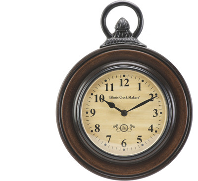 Ethnic SRS563 Analog Wall Clock Brown Ethnic SRS563 Analog Wall Clock Brown