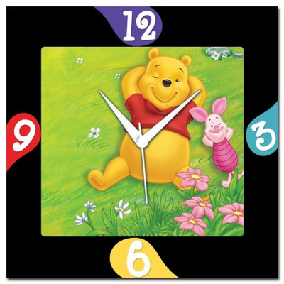 72% OFF on Amore Winnie The Pooh 107229 Analog Wall Clock Multicolor