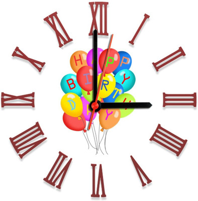 28% OFF on Ellicon 131 Happy Birthday Ballons Analog Wall Clock White