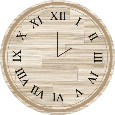 14% OFF on Everyday Gifts Wooden Design Analog Wall Clock Black