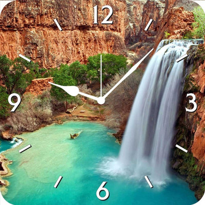 FurnishFantasy Scenery Analog Wall Clock Multicolor FurnishFantasy Scenery Analog Wall Clock Multicolor