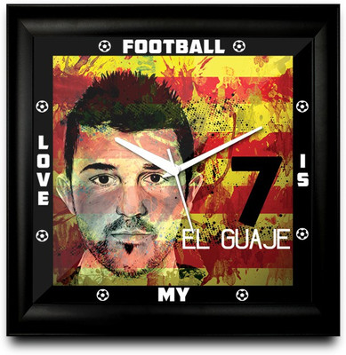 73% OFF on ShopMantra David SáNchez Spain Football Square Analog Wall Clock Black