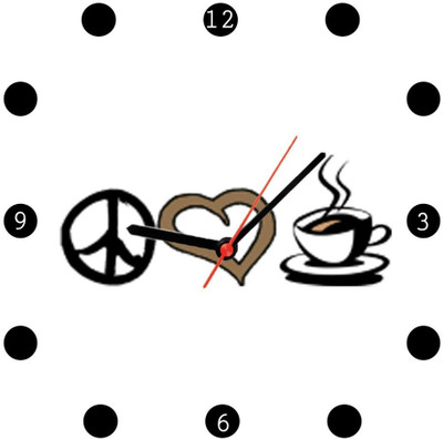 28% OFF on Ellicon 3 Love And Peace Analog Wall Clock White 28% OFF on Ellicon 3 Love And Peace Analog Wall Clock White