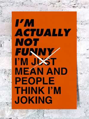 46% OFF on Kwardrobe Mean Clock Analog Wall Clock Orange 46% OFF on Kwardrobe Mean Clock Analog Wall Clock Orange