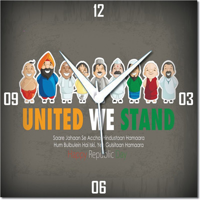 70% OFF on WebPlaza United We Stand Republic Day Analog Wall Clock Multicolor