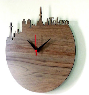 Home and You Laminated Aluminium sheet Analog Wall Clock Brown Home and You Laminated Aluminium sheet Analog Wall Clock Brown