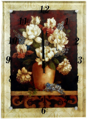 50% OFF on Orchard Floral number 7 Analog Wall Clock Multicolor