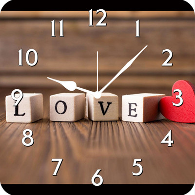 50% OFF on FurnishFantasy Love Cubes Analog Wall Clock Multicolor