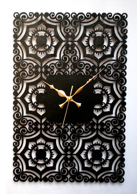 Kwardrobe Floral Integration Analog Wall Clock Black Kwardrobe Floral Integration Analog Wall Clock Black