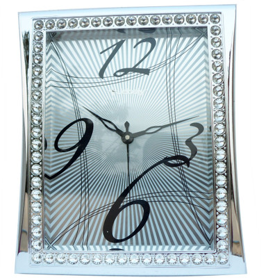 27% OFF on Jebely jeweled wall rectangular Analog Wall Clock Silver