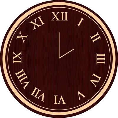 14% OFF on Everyday Gifts Wooden Design Analog Wall Clock Black