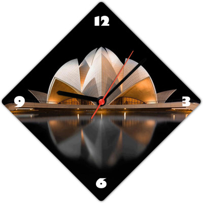 40% OFF on Lovely Collection Lotus Temple Analog Wall Clock Multicolor