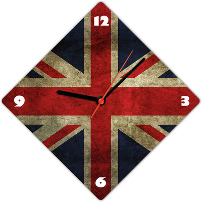 40% OFF on Lovely Collection England Flag Analog Wall Clock Multicolor
