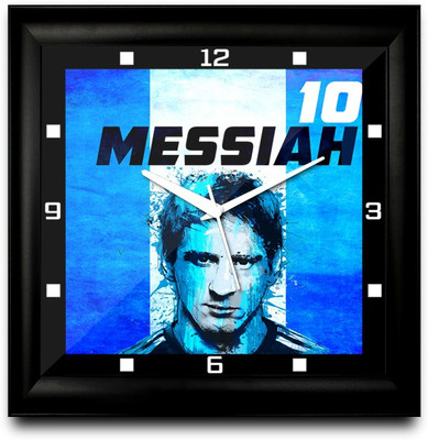 73% OFF on ShopMantra Messiah Argentina Football Square Analog Wall Clock Black