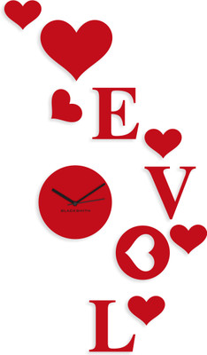 Blacksmith Red Love Analog Wall Clock Red Blacksmith Red Love Analog Wall Clock Red