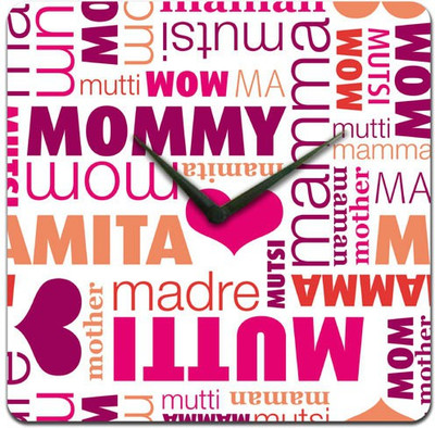30% OFF on Exciting Lives Mother Mamma Mom Analog Wall Clock White