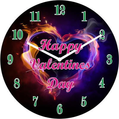 50% OFF on Panache Beautiful Hearts Valentine Analog 20 cm Dia Wall Clock Multicolor