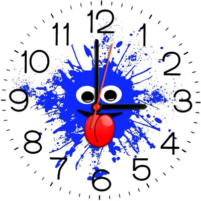 23% OFF on Ellicon B108 Funny Face Analog Wall Clock White