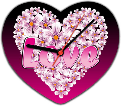 53% OFF on Lovely Collection Flowers Heart Analog Wall Clock Purple 53% OFF on Lovely Collection Flowers Heart Analog Wall Clock Purple