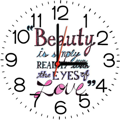 23% OFF on Ellicon B256 Beauty Is Simply Analog Wall Clock White 23% OFF on Ellicon B256 Beauty Is Simply Analog Wall Clock White