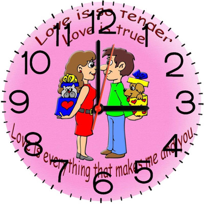 23% OFF on Ellicon B299 Cartoon Love Quote Analog Wall Clock White 23% OFF on Ellicon B299 Cartoon Love Quote Analog Wall Clock White