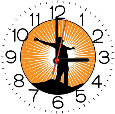 28% OFF on Ellicon 194 Cute Analog Wall Clock White