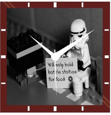 50% OFF on Moneysaver Help for A Stormtrooper Analog Wall Clock Multicolor