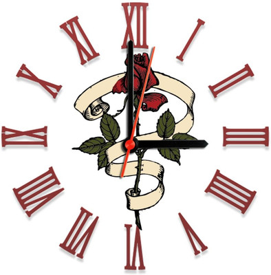 28% OFF on Ellicon 112 Rose Analog Wall Clock White 28% OFF on Ellicon 112 Rose Analog Wall Clock White