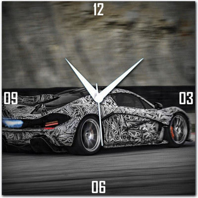 70% OFF on WebPlaza Abstract Car Analog Wall Clock Multicolor